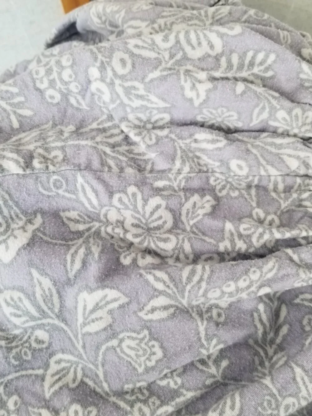 Cuddl Duds 100% Cotton Flannel Sheets Set Queen Size Lilac Floral Flat & Fitted